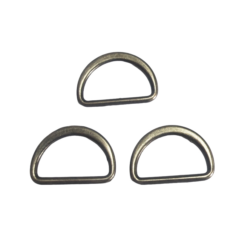 Alloy round flat D-shaped buckle