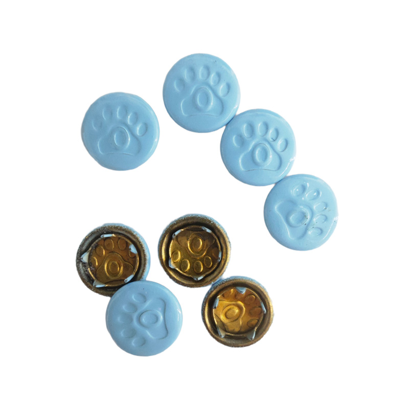 222#铜动物脚印婴儿饰扣霖面五爪