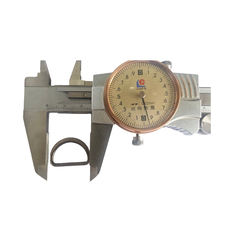 Alloy round flat D-shaped buckle