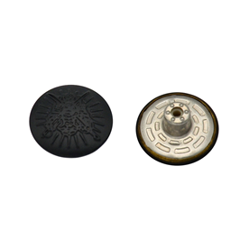 20mm铜胶芯工字钮(哑黑)