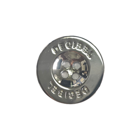 Alloy hanging four hole button